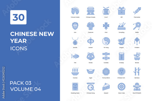Chinese New Year icons collection. Set contains such Icons as Asian culture  celebrate  celebration   collection  more 