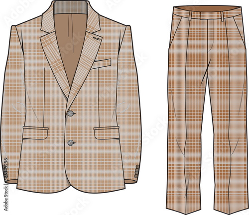 CORPORATE WEAR BLAZER AND PANT SET VECTOR