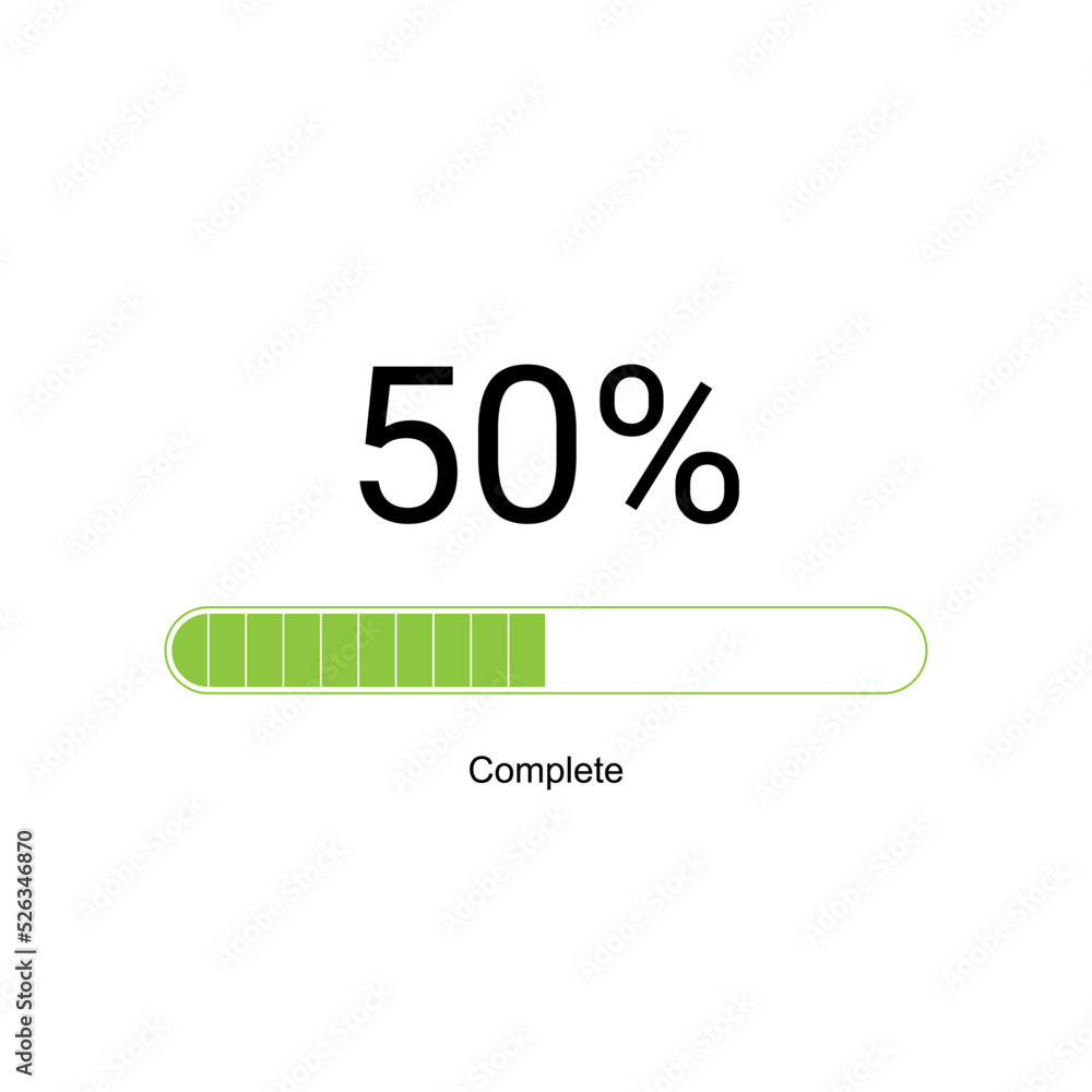 Loading bar progress icons, load sign green vector illustration. System software update and upgrade concept. Loading bar progress icons, load sign green vector illustration. System software update and upgrade concept.