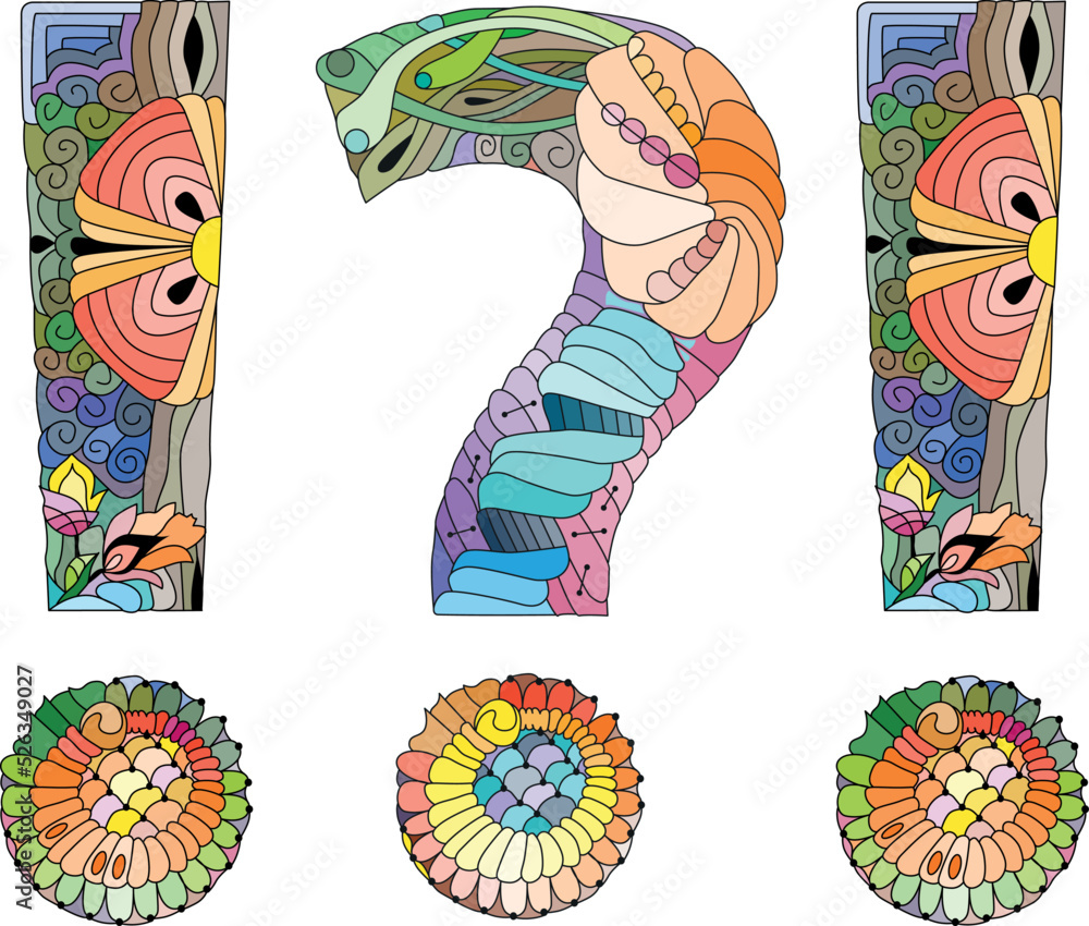 Vector question and exclamation marks. Vector illustration. Vector question and exclamation marks. Vector illustration.
