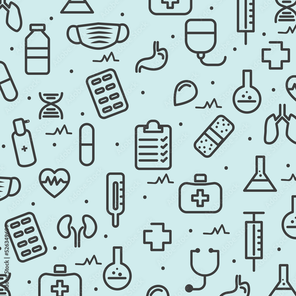 Medical pattern vector background Medical pattern vector background