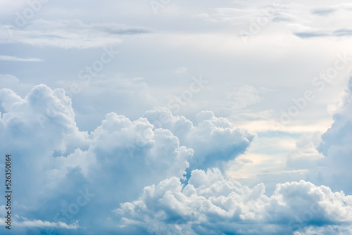 Fototapeta Naklejka Na Ścianę i Meble -  Sky and clouds in rainy season for abstract cloud background.