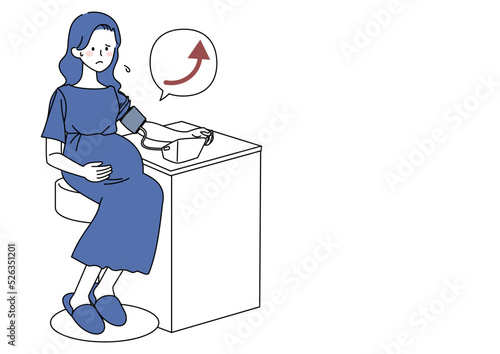 血圧上昇を気にする妊婦