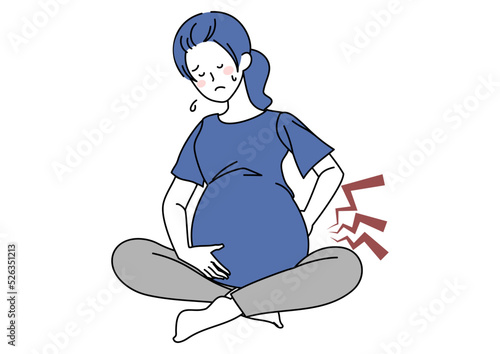 腰痛に悩む妊婦