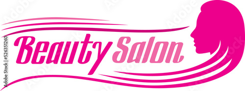 Beauty salon symbol (haircut or hair salon design) png illustration photo