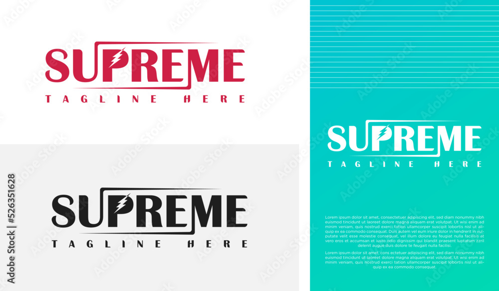 Obraz premium logo presentation set