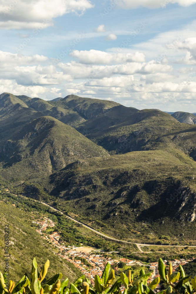 Naklejka premium rice field in the mountains