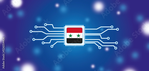 Chip mit der Flagge von Syrien
