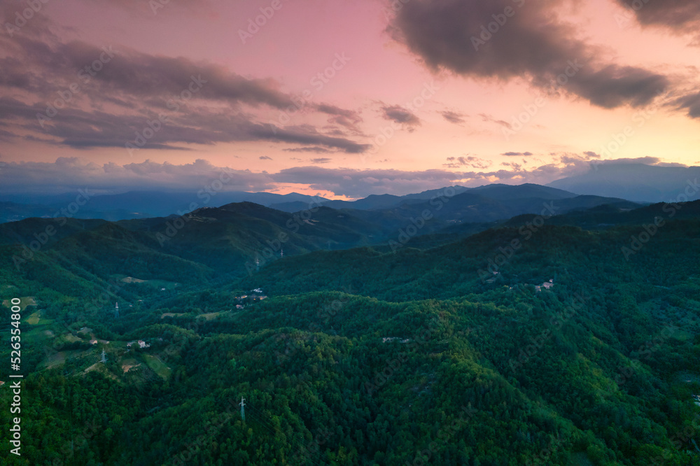 Sunset on the Sibillini Mountains National Park