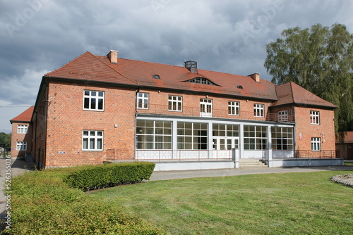 Stutthof. Niemiecki nazistowski obóz koncentracyjny. Budynek muzeum. Sztutowo. Polska - Pomorze.