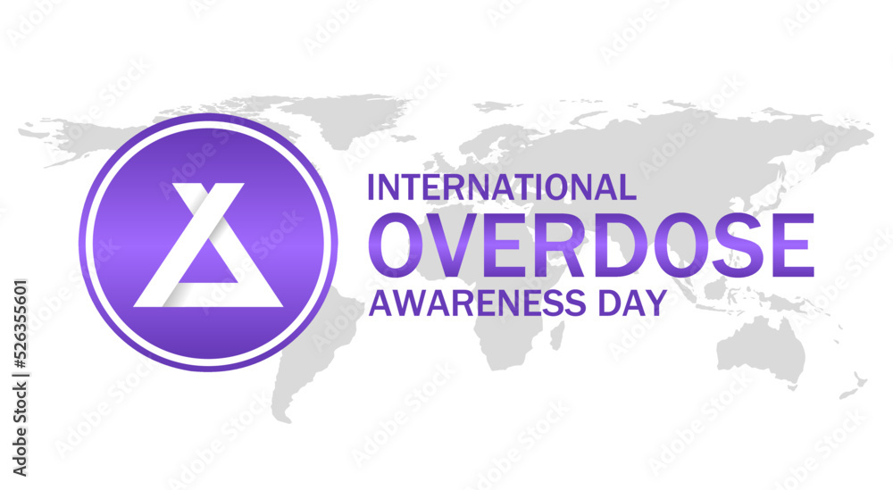 International overdose awareness day vector illustration. Suitable for Poster, Banners, campaign and greeting card. 