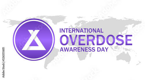 International overdose awareness day vector illustration. Suitable for Poster, Banners, campaign and greeting card. 