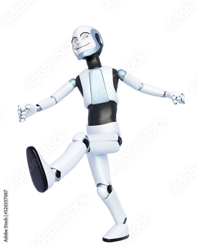 robot boy cartoon just walking