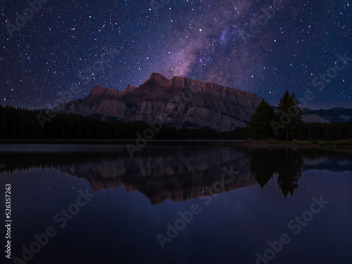 Mount Rundle Banff with Milky Way