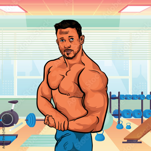 people practicing exercise character