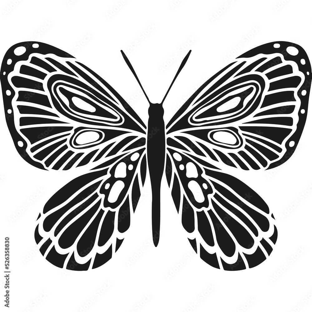Silhouette butterfly. Black color in transparent background. Sign element clipart png. Silhouette butterfly. Black color in transparent background. Sign element clipart png.