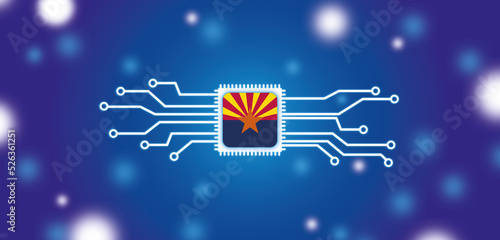 Chip mit der Flagge des US-Bundesstaates Arizona 