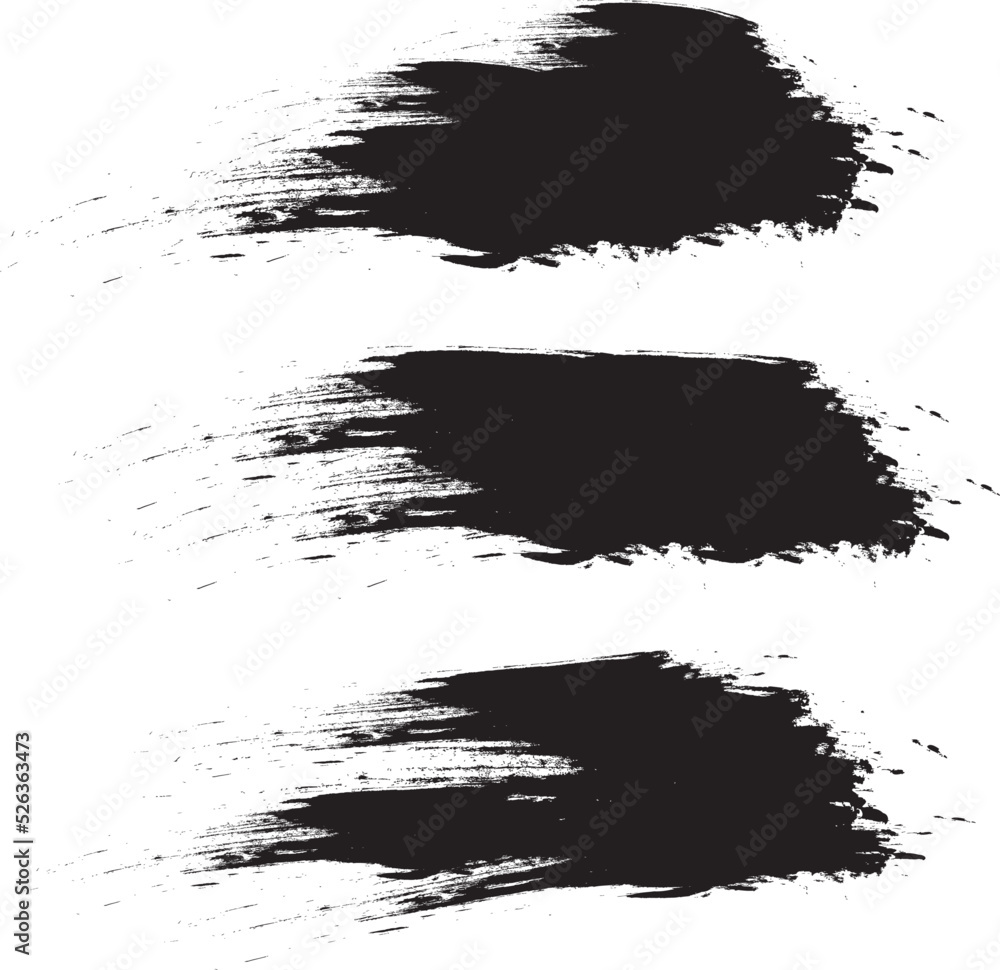 Stylish abstract brush stroke collection on white background Stylish abstract brush stroke collection on white background