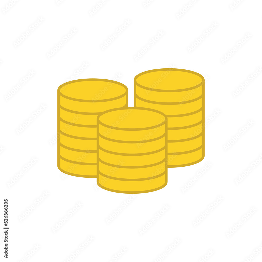 Stack of golden icon Stack of golden icon
