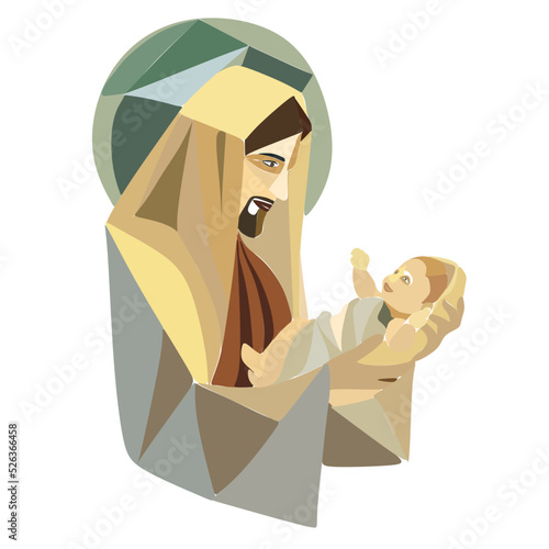 Portrait in modern abstract style. Hand drawn vector illustration for your contemporary fashion design. Abstract cubism.Surrealism.