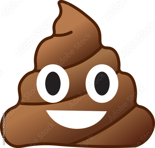 Emoji smiling poop vector image