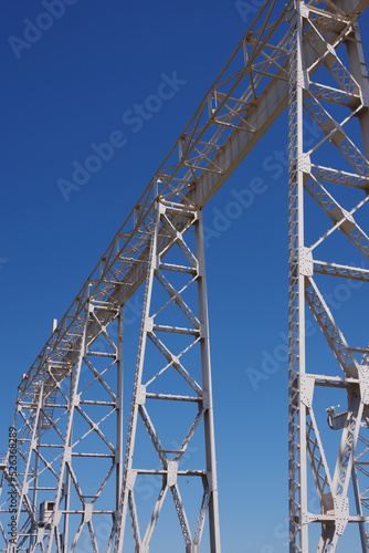 Partial view of a huge steel structure in an old defunct shipyard © Jack