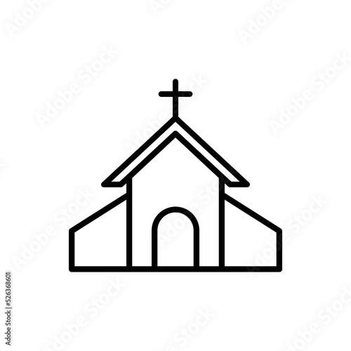 church icon flat style trendy stylist simple
