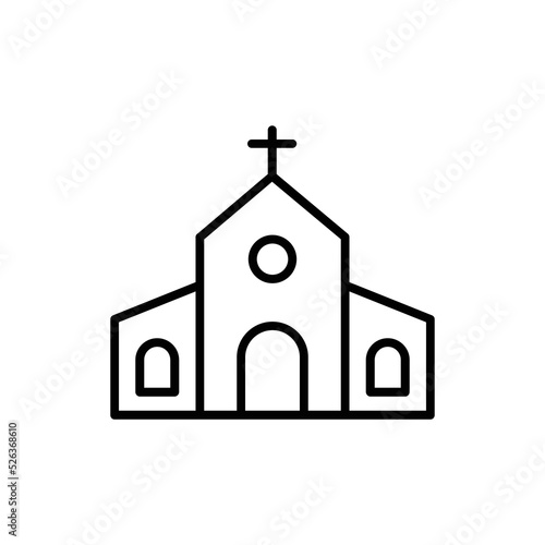 church icon flat style trendy stylist simple