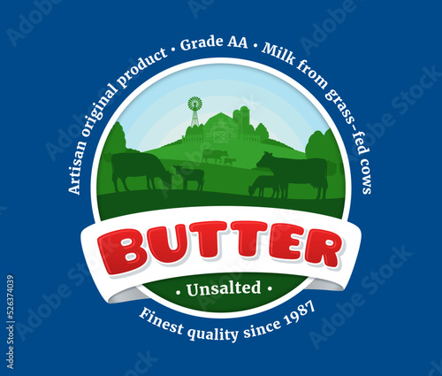 Vector butter logo template
