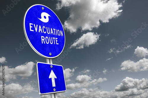 Evacuation route during hurricane