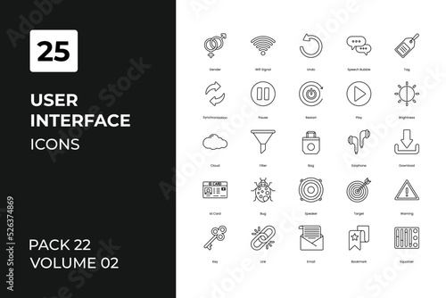 User Interface icons collection. Set contains such Icons as android, app icons set, designer icons, more 
