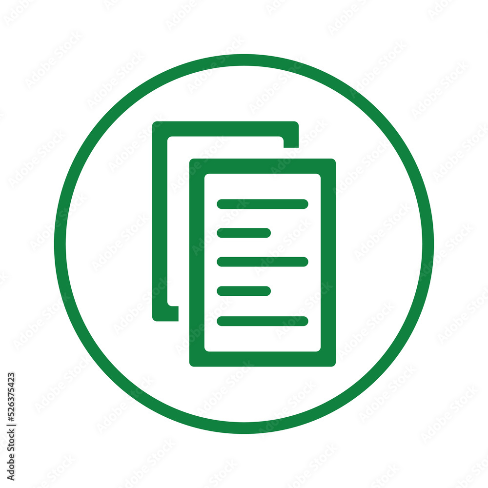 Page, document, paper icon. Rounded green vector sketch. Page, document, paper icon. Rounded green vector sketch.