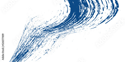 Strokes in different directions with blue paint on a white background. graffiti element. Design template for the design of banners, posters, booklets, covers, magazines. EPS 10