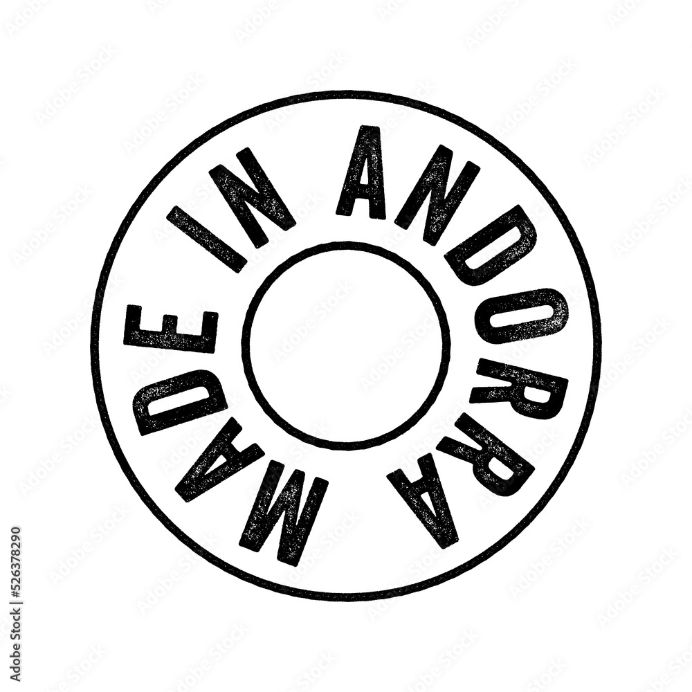 Made in Andorra text emblem stamp, concept background Made in Andorra text emblem stamp, concept background
