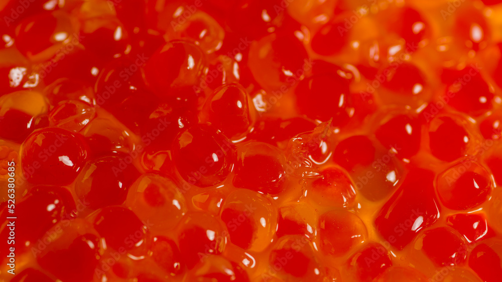 Texture of red caviar. Salmon caviar grainy. Close up. Texture of red caviar. Salmon caviar grainy. Close up.