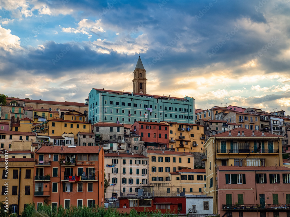 Skyline of the Old Ventimiglia a town in Liguria