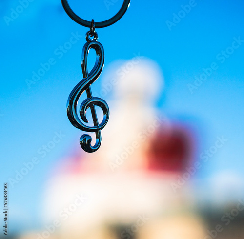 Music clef key holder