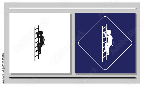 Logo design or signs for work at heights