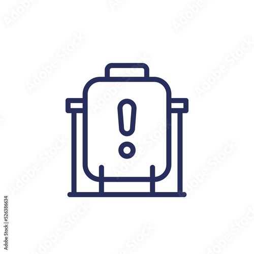 empty gas storage, tank line icon