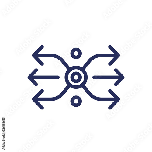flexible line icon on white