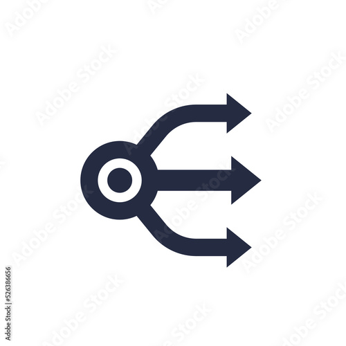 flexible icon, vector sign on white