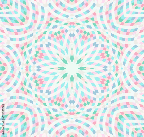 Mandala medallion geometric vector seamless pattern oriental design.