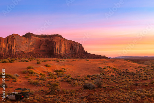 Morning light over Monument Valley in Arizona