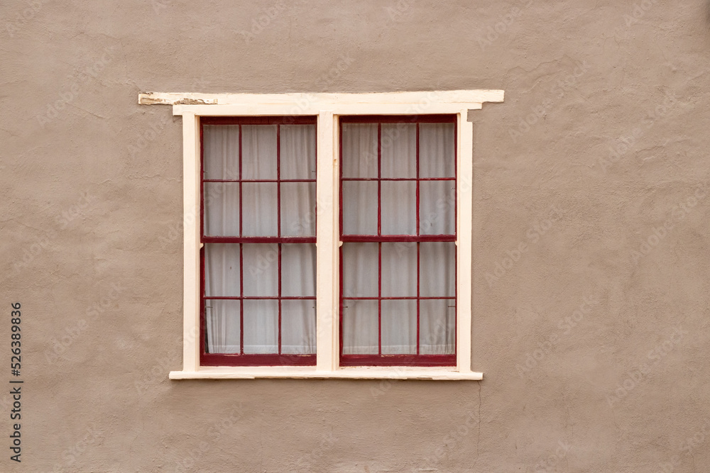 Fototapeta premium A painted window on the exterior of a building