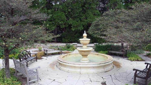 Botanical Fountain in Wichita Kansas Flower Garden photo