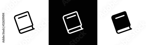 Book icons. black book simple vector symbol