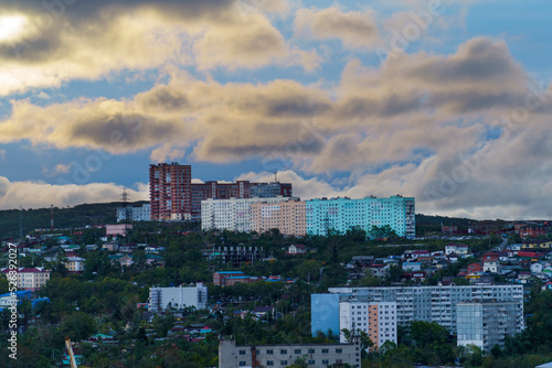 Cityscape with modern buildings. Vladivostok Russia