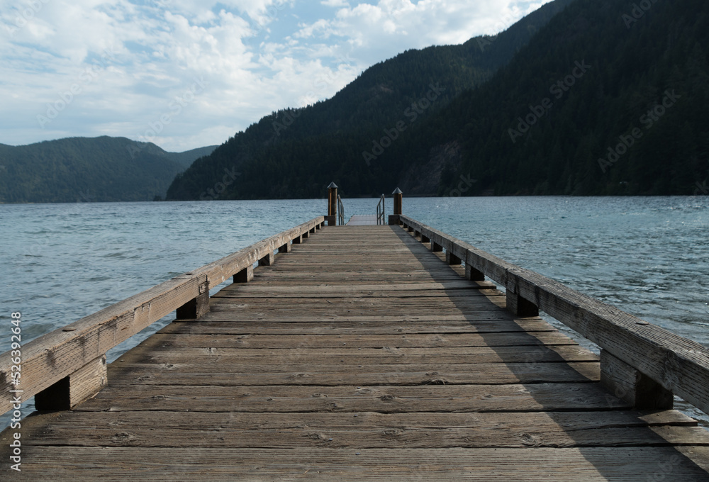 Wooden pier on Crescent lake