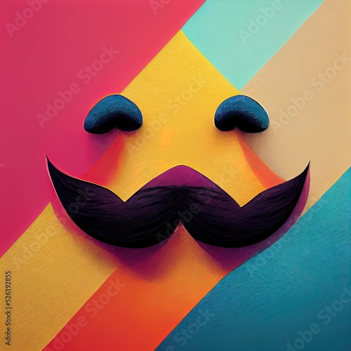 Movember Mustache moustache face colorful colourful