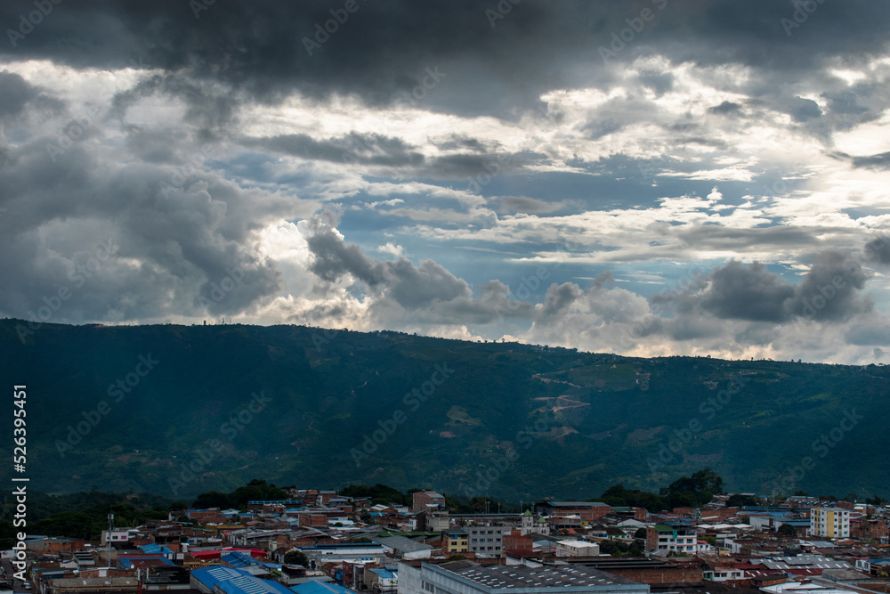 Fototapeta premium clouds over the city